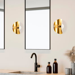 Opviq Sivani - MR - 840 Lámpara de pared Blanco y Oro
